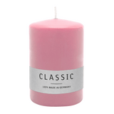 Stumpenkerze aus Paraffin, Antikrosa, WENZEL, 80/60 mm, Brenndauer ca. 22h, selbstverlöschend