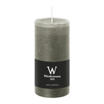 Stumpenkerze aus Paraffin, Betongrau, Marble Rustik, Wiedemann, 120/58 mm, Brenndauer ca. 42h, durchgefärbt