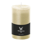 Stumpenkerze aus Paraffin, Bisquit, Marble Rustik, Wiedemann, 130/78 mm, Brenndauer ca. 63h, durchgefärbt