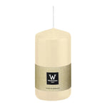 Stumpenkerze aus Paraffin, Bisquit, Wiedemann, 100/48 mm, Brenndauer ca. 23h