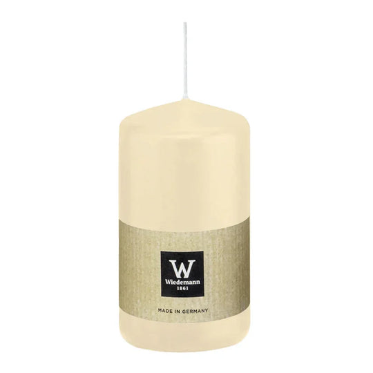 Stumpenkerze aus Paraffin, Bisquit, Wiedemann, 120/58 mm, Brenndauer ca. 40h