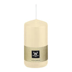 Stumpenkerze aus Paraffin, Bisquit, Wiedemann, 130/68 mm, Brenndauer ca. 52h
