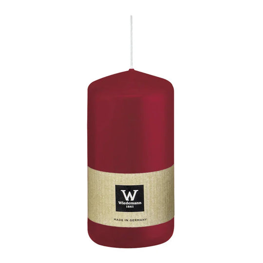 Stumpenkerze aus Paraffin, Bordeaux, Wiedemann, 130/68 mm, Brenndauer ca. 52h