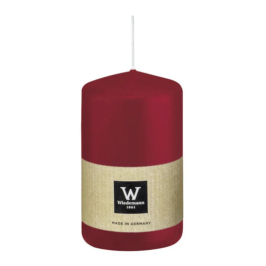 Stumpenkerze aus Paraffin, Bordeaux, Wiedemann, 150/78 mm, Brenndauer ca. 69h
