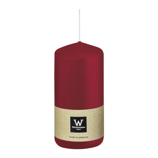 Stumpenkerze aus Paraffin, Bordeaux, Wiedemann, 200/78 mm, Brenndauer ca. 119h