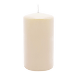 Stumpenkerze aus Paraffin, Creme, WENZEL, 100/60 mm, Brenndauer ca. 29h, selbstverlöschend