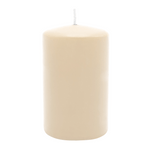 Stumpenkerze aus Paraffin, Creme, WENZEL, 100/70 mm, Brenndauer ca. 34h, selbstverlöschend