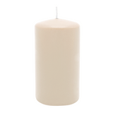Stumpenkerze aus Paraffin, Creme, WENZEL, 130/70 mm, Brenndauer ca. 47h, selbstverlöschend