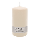 Stumpenkerze aus Paraffin, Creme, WENZEL, 130/70 mm, Brenndauer ca. 47h, selbstverlöschend