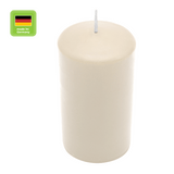 Stumpenkerze aus Paraffin, Creme, WENZEL, 150/70 mm, Brenndauer ca. 56h, selbstverlöschend