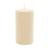 Stumpenkerze aus Paraffin, Creme, WENZEL, 150/80 mm, Brenndauer ca. 73h, selbstverlöschend