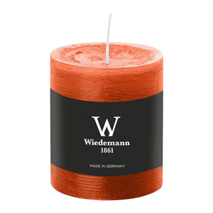 Stumpenkerze aus Paraffin, Dukat, Marble Rustik, Wiedemann, 80/68 mm, Brenndauer ca. 34h, durchgefärbt