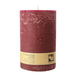 Stumpenkerze aus Paraffin, Dunkelrot, Country, 100/150 mm, KERZENFARM HAHN, Brenndauer ca. 88h