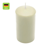 Stumpenkerze aus Paraffin, Elfenbein, WENZEL, 100/60 mm, Brenndauer ca. 29h, selbstverlöschend