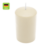 Stumpenkerze aus Paraffin, Elfenbein, WENZEL, 100/70 mm, Brenndauer ca. 34h, selbstverlöschend