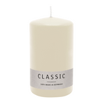 Stumpenkerze aus Paraffin, Elfenbein, WENZEL, 120/80 mm, Brenndauer ca. 56h, selbstverlöschend