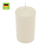 Stumpenkerze aus Paraffin, Elfenbein, WENZEL, 120/80 mm, Brenndauer ca. 56h, selbstverlöschend