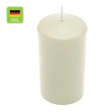Stumpenkerze aus Paraffin, Elfenbein, WENZEL, 150/70 mm, Brenndauer ca. 56h, selbstverlöschend