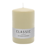 Stumpenkerze aus Paraffin, Elfenbein, WENZEL, 80/60 mm, Brenndauer ca. 22h, selbstverlöschend