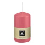 Stumpenkerze aus Paraffin, Erdbeerrosa, Wiedemann, 100/58 mm, Brenndauer ca. 33h