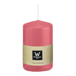 Stumpenkerze aus Paraffin, Erdbeerrosa, Wiedemann, 80/58 mm, Brenndauer ca. 29h