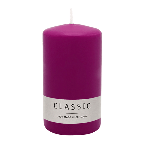 Stumpenkerze aus Paraffin, Erika, WENZEL, 100/60 mm, Brenndauer ca. 29h, selbstverlöschend