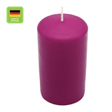 Stumpenkerze aus Paraffin, Erika, WENZEL, 100/60 mm, Brenndauer ca. 36h, selbstverlöschend - luterna.de