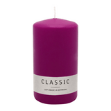 Stumpenkerze aus Paraffin, Erika, WENZEL, 130/70 mm, Brenndauer ca. 47h, selbstverlöschend