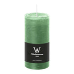 Stumpenkerze aus Paraffin, Eukalyptus, Marble Rustik, Wiedemann, 120/58 mm, Brenndauer ca. 42h, durchgefärbt