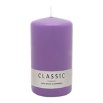 Stumpenkerze aus Paraffin, Flieder, WENZEL, 100/60 mm, Brenndauer ca. 29h, selbstverlöschend
