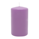 Stumpenkerze aus Paraffin, Flieder, WENZEL, 100/70 mm, Brenndauer ca. 34h, selbstverlöschend