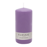 Stumpenkerze aus Paraffin, Flieder, WENZEL, 150/70 mm, Brenndauer ca. 56h, selbstverlöschend