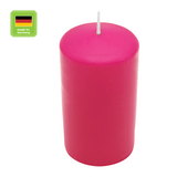 Stumpenkerze aus Paraffin, Fuchsia, WENZEL, 100/60 mm, Brenndauer ca. 29h, selbstverlöschend