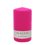 Stumpenkerze aus Paraffin, Fuchsia, WENZEL, 100/60 mm, Brenndauer ca. 29h, selbstverlöschend
