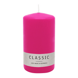 Stumpenkerze aus Paraffin, Fuchsia, WENZEL, 100/60 mm, Brenndauer ca. 29h, selbstverlöschend