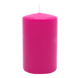 Stumpenkerze aus Paraffin, Fuchsia, WENZEL, 100/70 mm, Brenndauer ca. 34h, selbstverlöschend