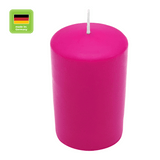 Stumpenkerze aus Paraffin, Fuchsia, WENZEL, 100/70 mm, Brenndauer ca. 34h, selbstverlöschend