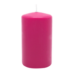 Stumpenkerze aus Paraffin, Fuchsia, WENZEL, 120/80 mm, Brenndauer ca. 56h, selbstverlöschend
