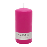 Stumpenkerze aus Paraffin, Fuchsia, WENZEL, 150/70 mm, Brenndauer ca. 56h, selbstverlöschend