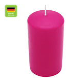 Stumpenkerze aus Paraffin, Fuchsia, WENZEL, 150/70 mm, Brenndauer ca. 56h, selbstverlöschend