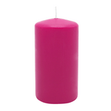 Stumpenkerze aus Paraffin, Fuchsia, WENZEL, 150/80 mm, Brenndauer ca. 73h, selbstverlöschend