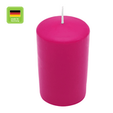 Stumpenkerze aus Paraffin, Fuchsia, WENZEL, 150/80 mm, Brenndauer ca. 73h, selbstverlöschend