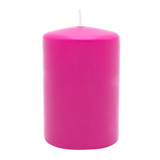 Stumpenkerze aus Paraffin, Fuchsia, WENZEL, 80/60 mm, Brenndauer ca. 22h, selbstverlöschend