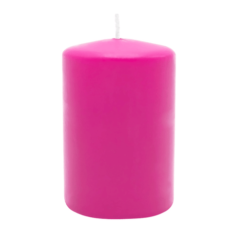 Stumpenkerze aus Paraffin, Fuchsia, WENZEL, 80/60 mm, Brenndauer ca. 22h, selbstverlöschend