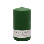 Stumpenkerze aus Paraffin, Jägergrün, WENZEL, 100/60 mm, Brenndauer ca. 29h, selbstverlöschend