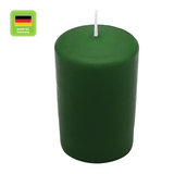 Stumpenkerze aus Paraffin, Jägergrün, WENZEL, 100/70 mm, Brenndauer ca. 34h, selbstverlöschend