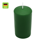 Stumpenkerze aus Paraffin, Jägergrün, WENZEL, 120/80 mm, Brenndauer ca. 56h, selbstverlöschend