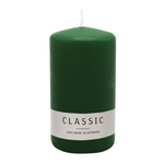 Stumpenkerze aus Paraffin, Jägergrün, WENZEL, 130/70 mm, Brenndauer ca. 47h, selbstverlöschend