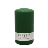 Stumpenkerze aus Paraffin, Jägergrün, WENZEL, 130/70 mm, Brenndauer ca. 47h, selbstverlöschend