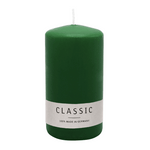 Stumpenkerze aus Paraffin, Jägergrün, WENZEL, 150/80 mm, Brenndauer ca. 73h, selbstverlöschend